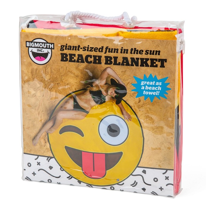 Покрывало пляжное Emoji, размер 130х152 см, микрофибра