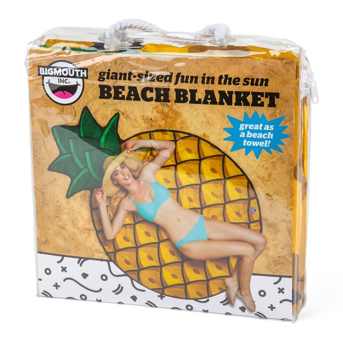Покрывало пляжное Pineapple, размер 130х152 см, микрофибра