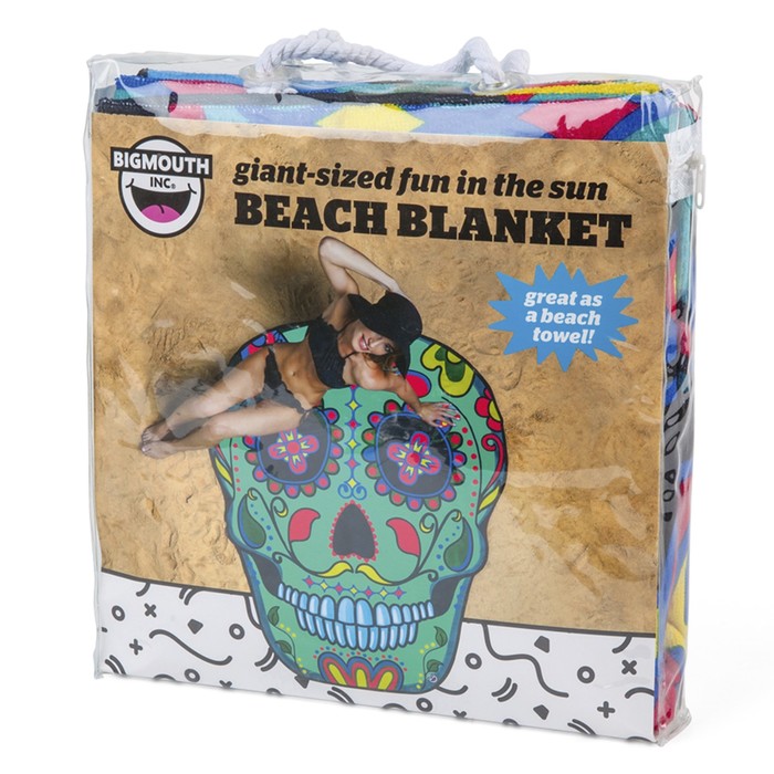 Покрывало пляжное Sugar Skull, размер 130х152 см, микрофибра
