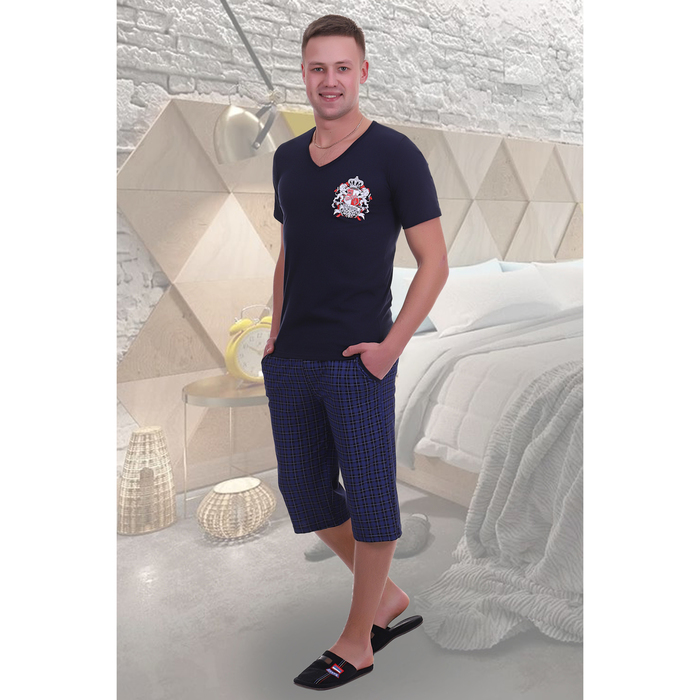 Комплект мужской (футболка, шорты) Роберт цвет МИКС, р-р 58