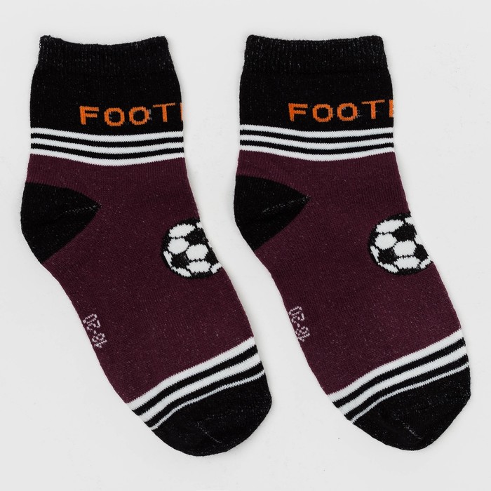 Набор детских носков (3 пары) Мяч цвет МИКС, р-р 18-20