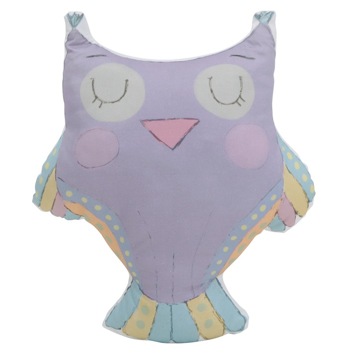 Подушка-игрушка "Фиолетовая Сова", 30 х 25 см