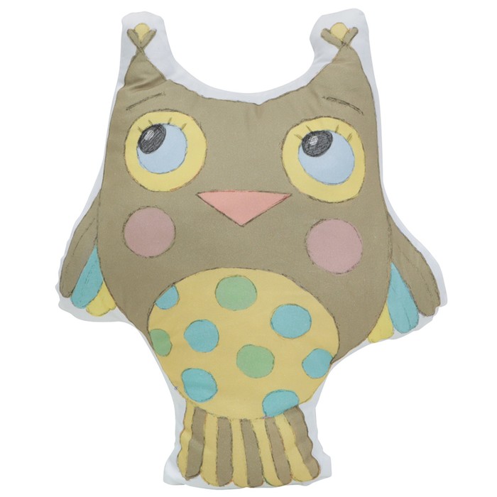 Подушка-игрушка "Оливковая Сова", 30 х 25 см