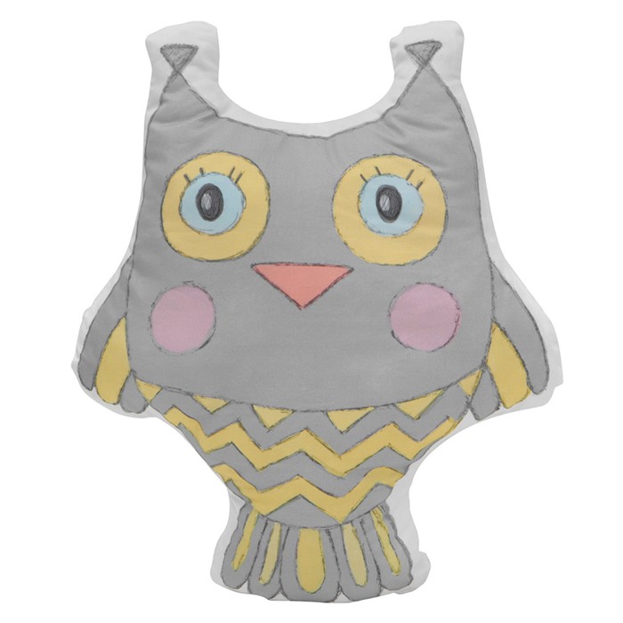 Подушка-игрушка "Серая Сова", 30 х 25 см