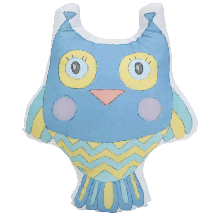 Подушка-игрушка "Синяя Сова", 30 х 25 см