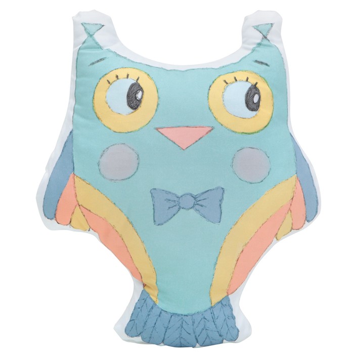 Подушка-игрушка "Бирюзовая Сова", 30 х 25 см