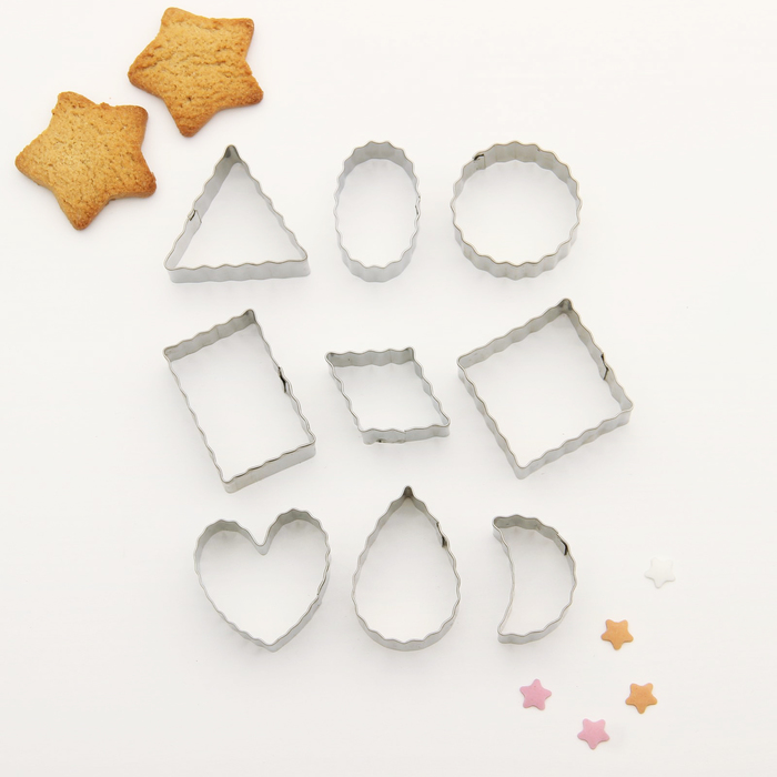 Набор форм для вырезания печенья 3,5х4х1,5 см "Галетное печенье", 9 шт
