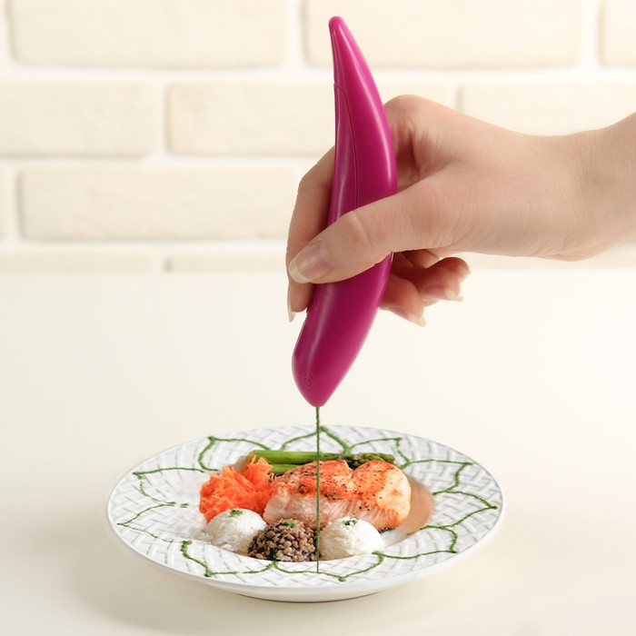 Ручка для рисования приправами на блюдах и напитках, на батарейках