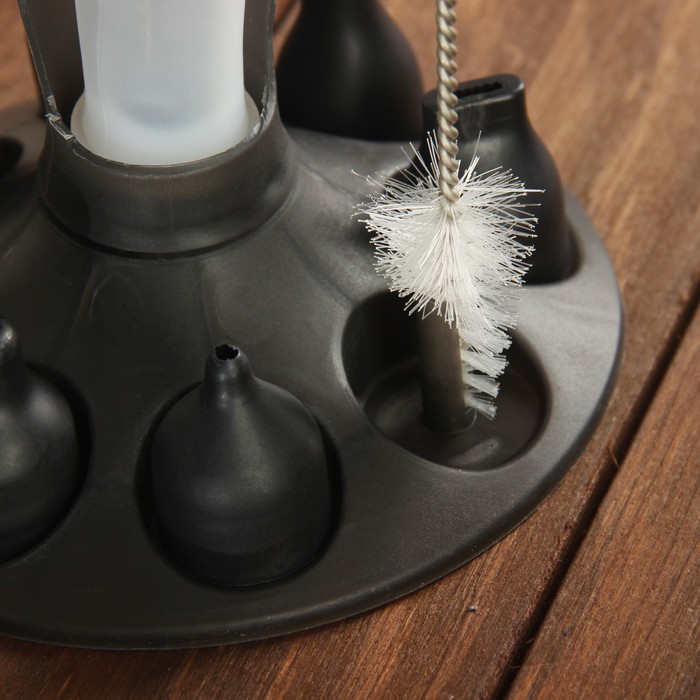 Мешок кондитерский, 6 насадок, на подставке, с зажимом и ершиком