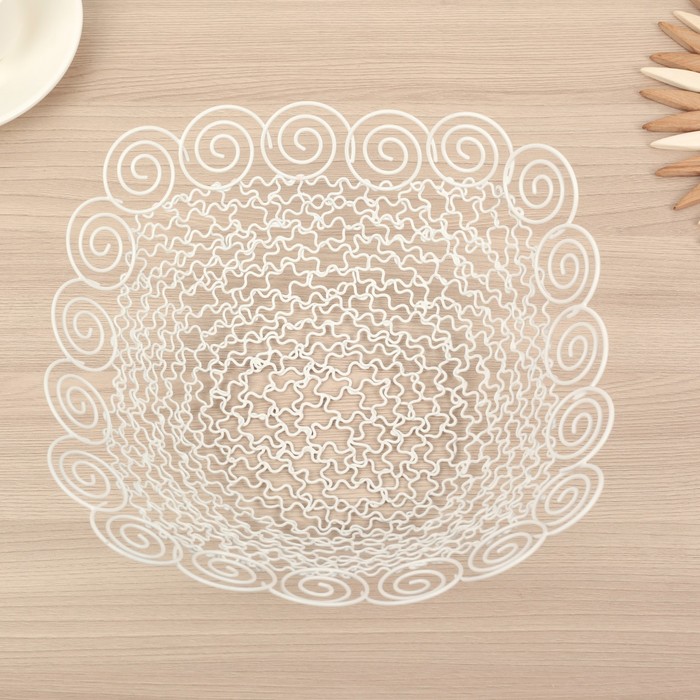 Ваза для фруктов 26х26х8,3 см, цвет белый