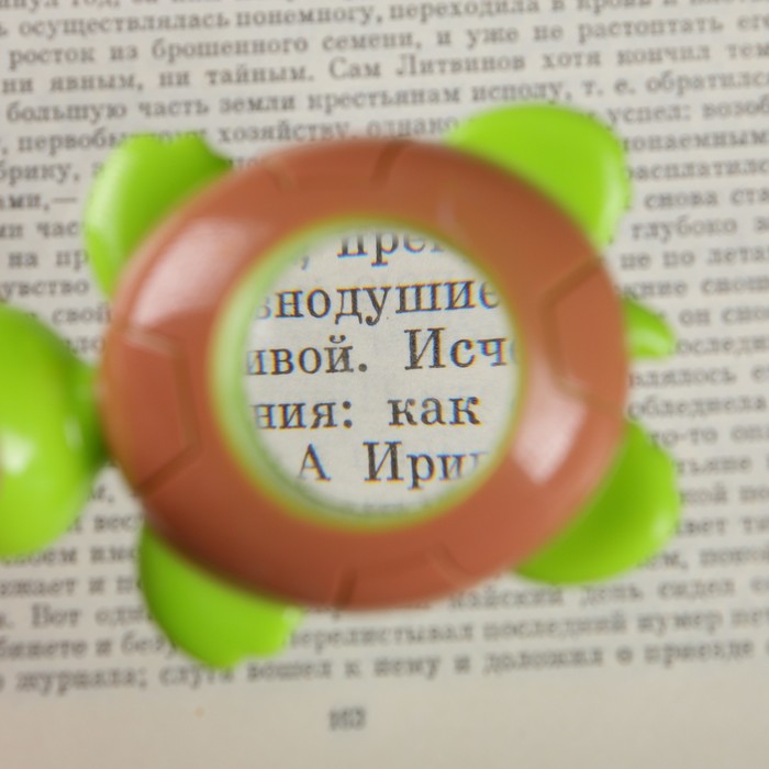 Лупа 3х, в форме животных, на шнурке, микс, 6х9 см