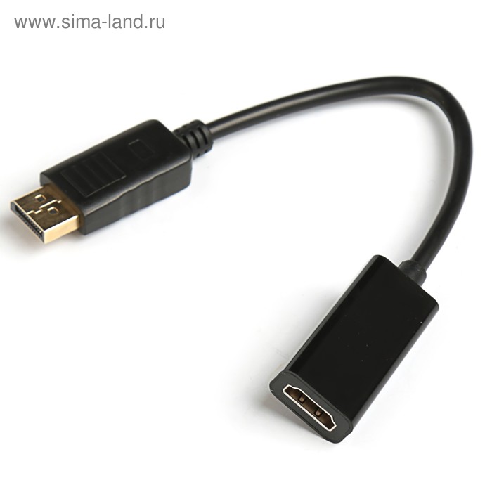 Переходник LuazON PL-003, HDMI (f) - DisplayPort (m) переходник адаптер displayport hdmi dvi i displayport c305 белый