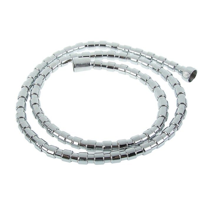 Душевой шланг "бронированный", 150 см, с металлическими гайками, нержавеющая сталь