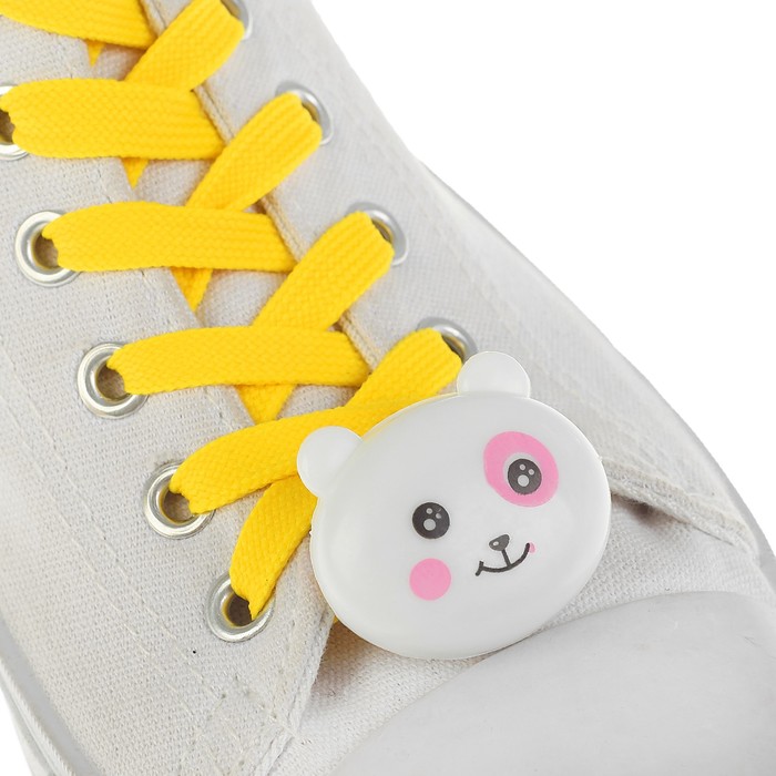 Шнурки световые "Мордочка" 2 штуки, цвет, длина шнурка 120 см, цвет желтый