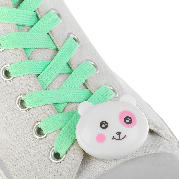 Шнурки световые "Мордочка" 2 штуки, длина шнурка 120 см, цвет бирюзовый