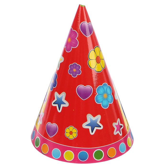 Колпак "Радуга" цветы, звёздочки, 19 см