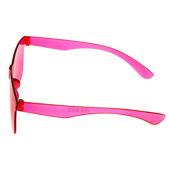 Очки солнцезащитные детские Square. Оправа и линзы розовые, плоские, 15х14х5 см
