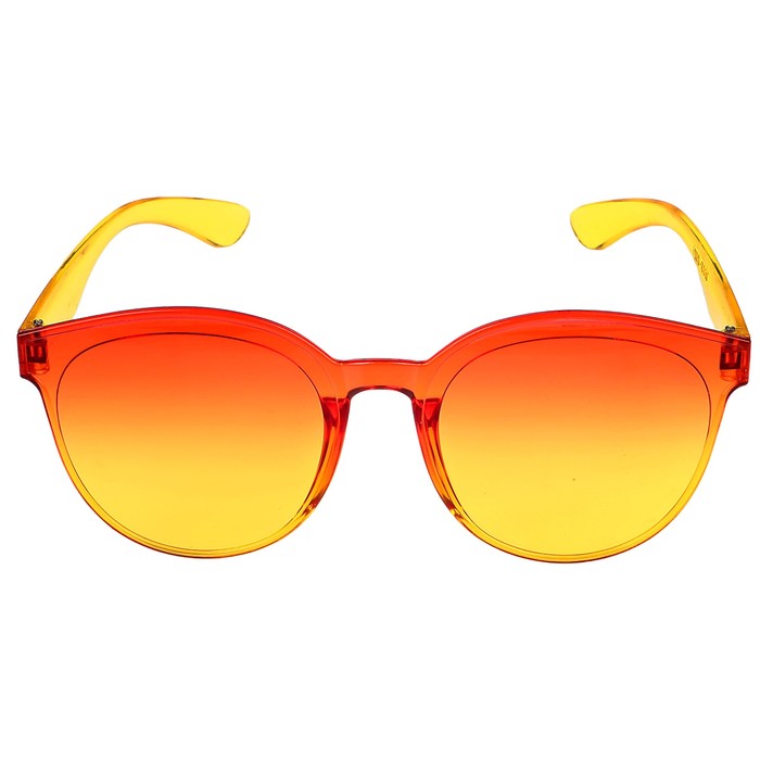 Очки солнцезащитные детские Wayfarer. Оправа и линзы янтарные, градиент, плоские, 15х14х5 см