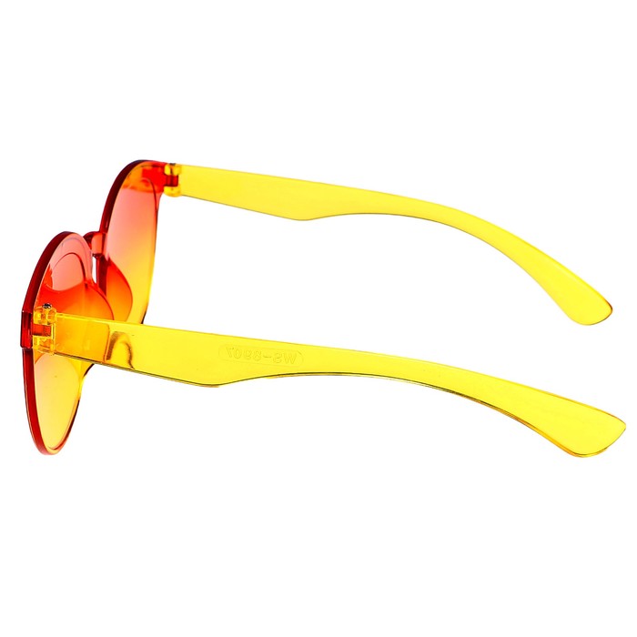 Очки солнцезащитные детские Wayfarer. Оправа и линзы янтарные, градиент, плоские, 15х14х5 см