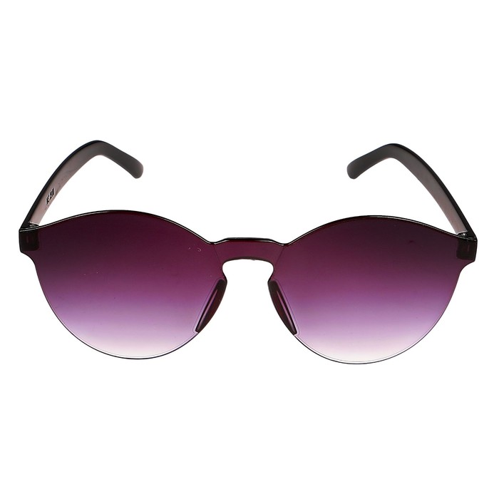 Очки солнцезащитные подростковые, оправа и линзы сиреневые, градиент, плоские, 15х14х5 см