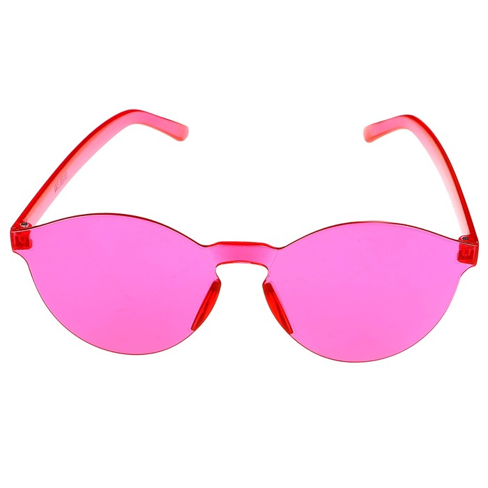 Очки солнцезащитные детские Овал. Оправа и линзы розовые, градиент, плоские, 15х14х5 см