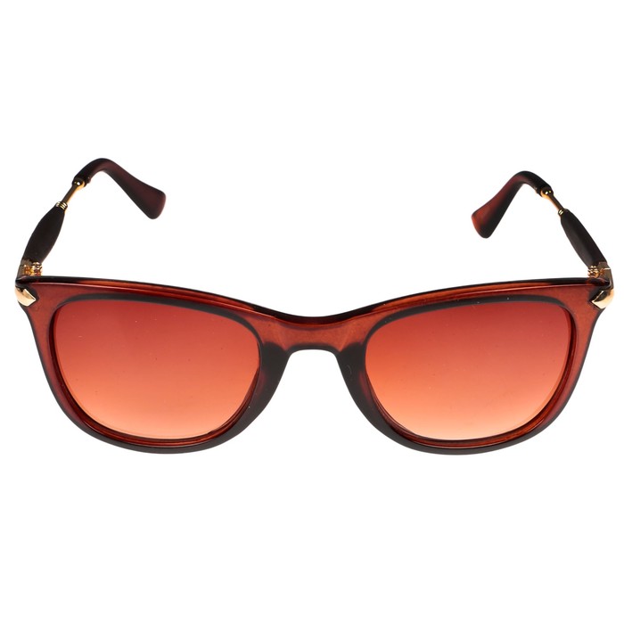 Очки солнцезащитные Wayfarer. Оправа матовая, дужки металл со вставк, микс, 14,5*13,5*4,5см