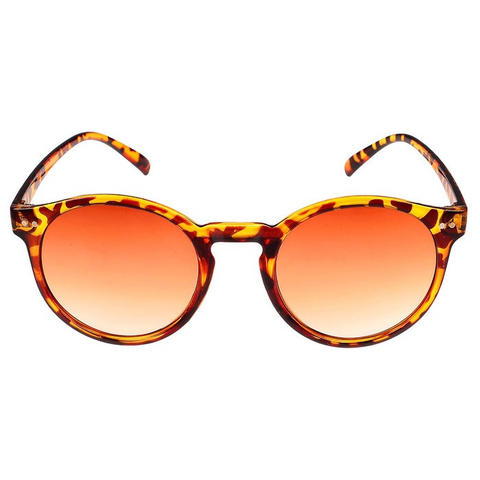 Очки солнцезащитные детские Round. Оправа леопард, линзы коричневые, 14,5*13,5*4,5см