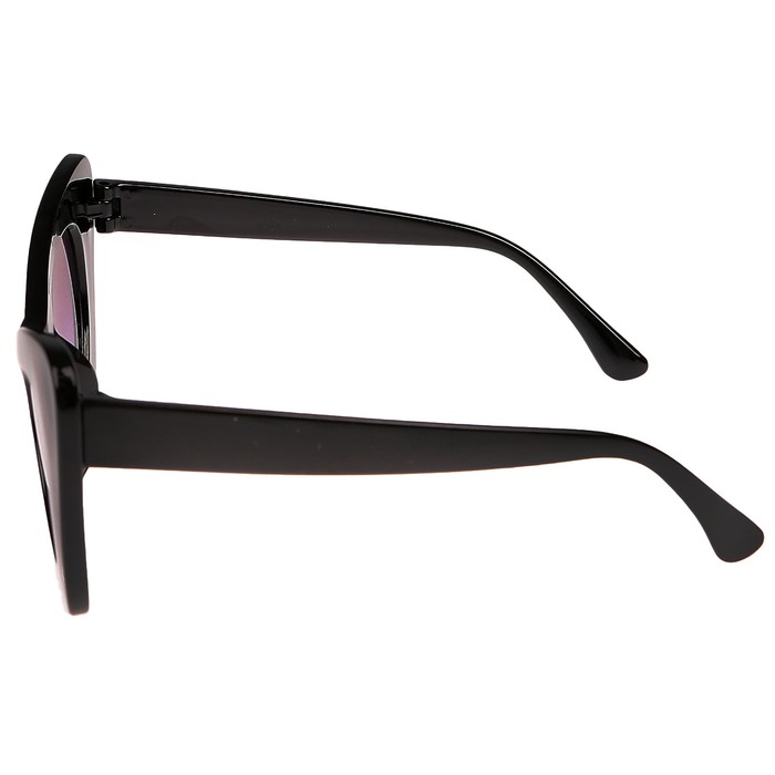 Очки солнцезащитные Кошачий глаз. Оправа черная, линзы фиолетовые, градиент, 15*14,5*5см