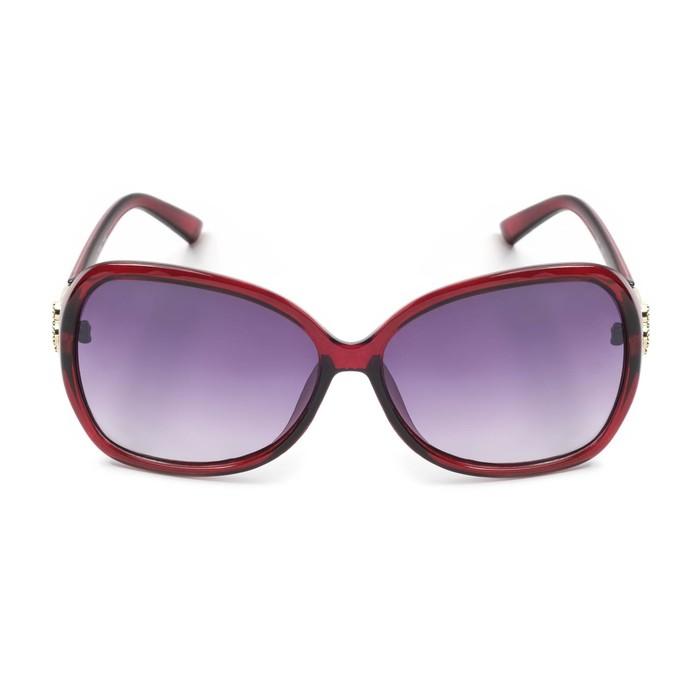 Очки солнцезащитные Оверсайз. Оправа металл вставка "Клевер", микс, 15*14,5*5см