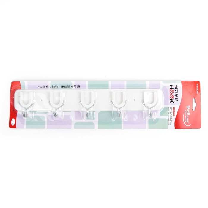 Вешалка на 5 крючков "Подковы" на липучке