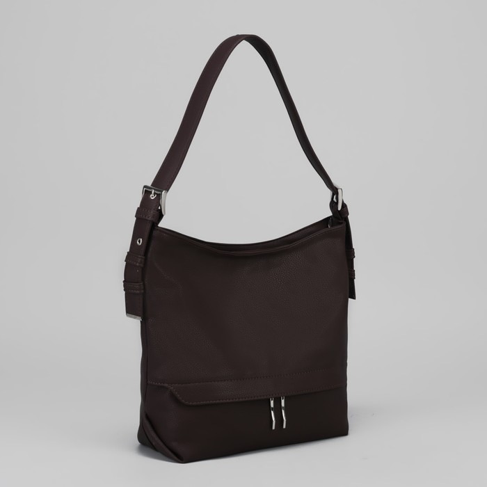 Сумка женская, отдел на молнии, 1 наружный карман, шоколад