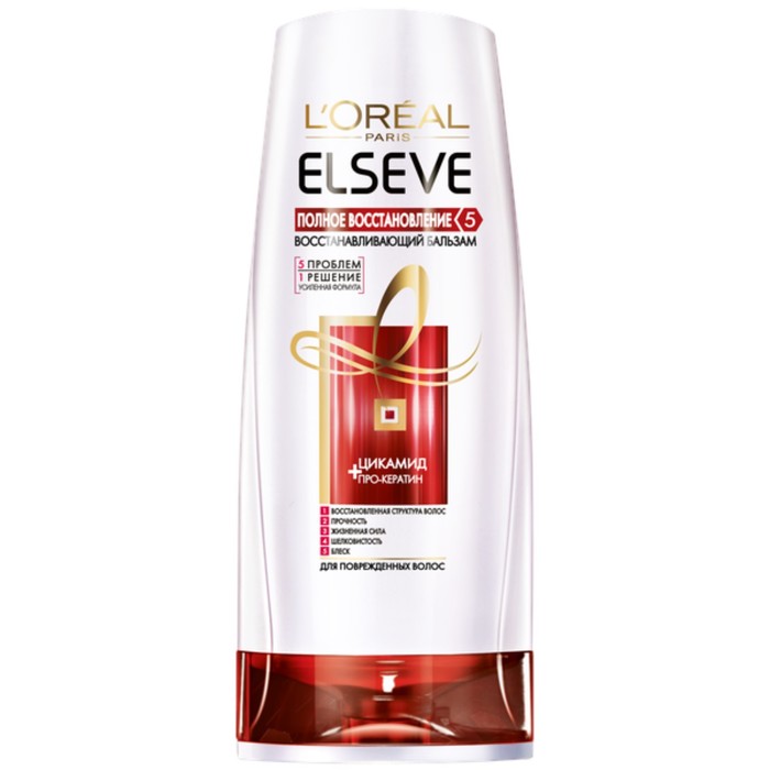Бальзам-ополаскиватель Elseve "Полное восстановление 5" для поврежденных волос, 400 мл