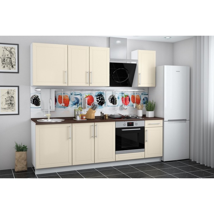 Кухонный гарнитур "Светлана", 2400 мм, цвет бежевый