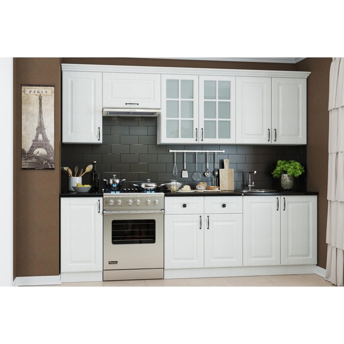 Кухонный гарнитур "Белла", 2600 мм, цвет белый