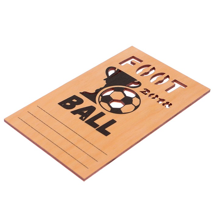 Открытка деревянная "Football 2018" кубок