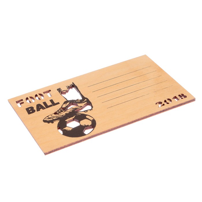 Открытка деревянная "Football 2018" пенальти