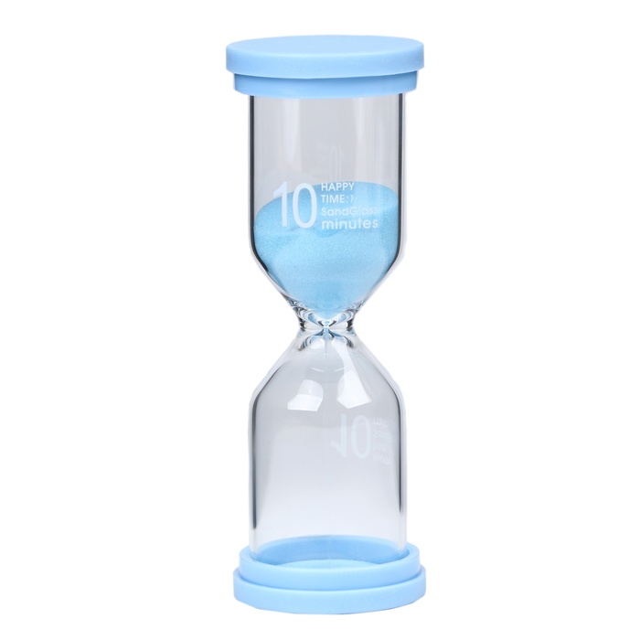 

Песочные часы Happy time, на 10 минут, 4 х 11 см, голубые