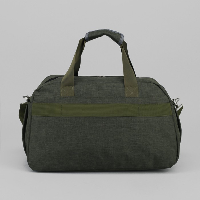 Сумка спорт Атлетик, 40*20*26, отдел на молнии, 3 н/кармана, длинн ремень, хаки