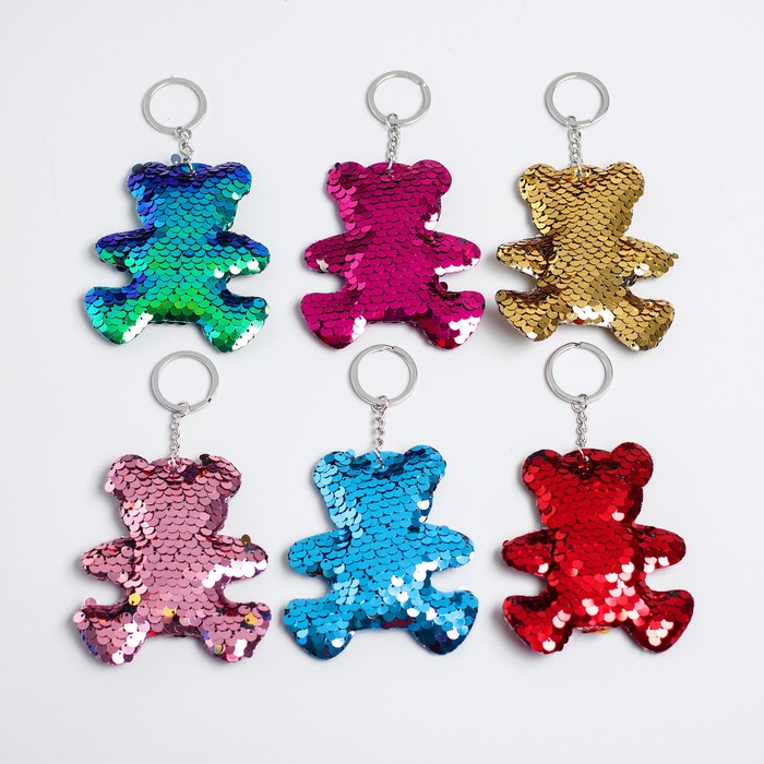 Мягкий брелок-хамелеон "Медведь", цвета МИКС