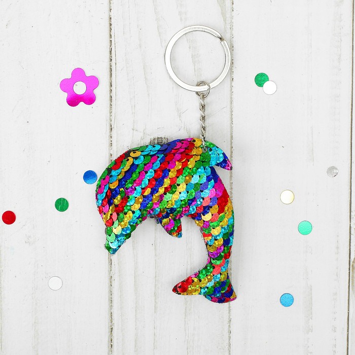 Мягкий брелок-хамелеон "Дельфин"