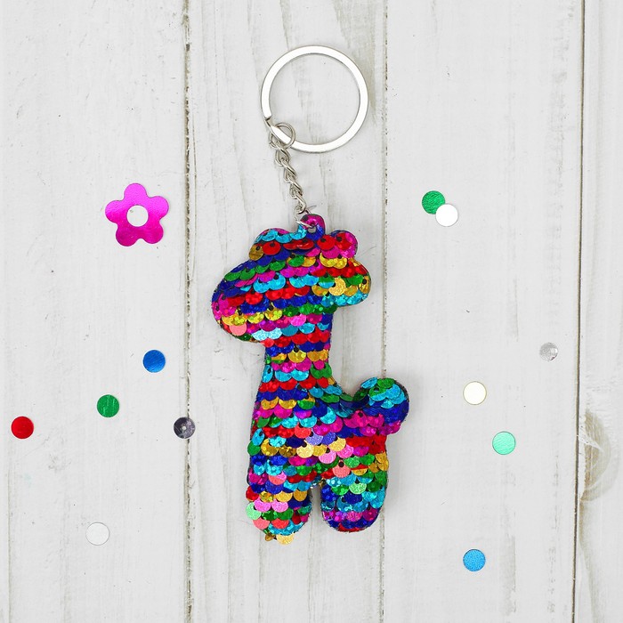 Мягкий брелок-хамелеон "Жирафик"