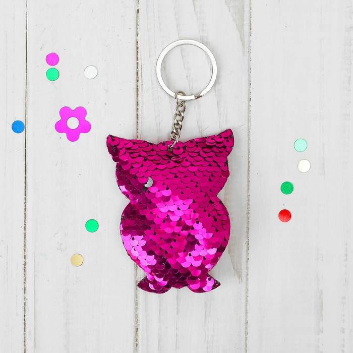 Мягкий брелок-хамелеон "Сова", цвета МИКС