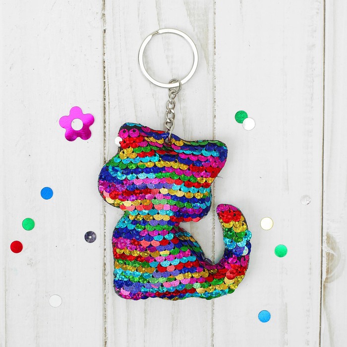 Мягкий брелок-хамелеон "Котик"