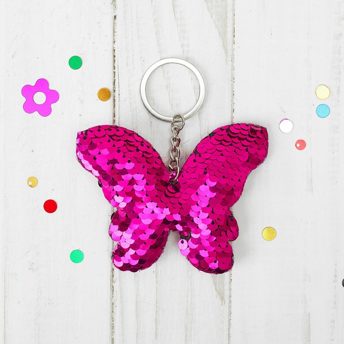 Мягкий брелок-хамелеон "Бабочка", цвета МИКС
