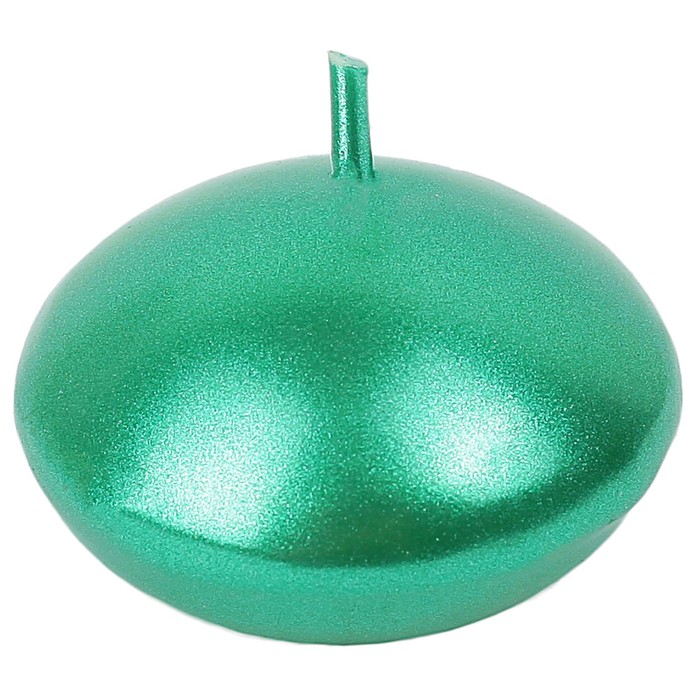 Свеча "Овал" 1шт, зелёный металлик 4×2см фасовка по 6шт
