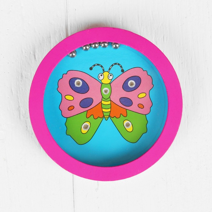 Головоломка круглая "Загони 5 шариков" Зверята, МИКС