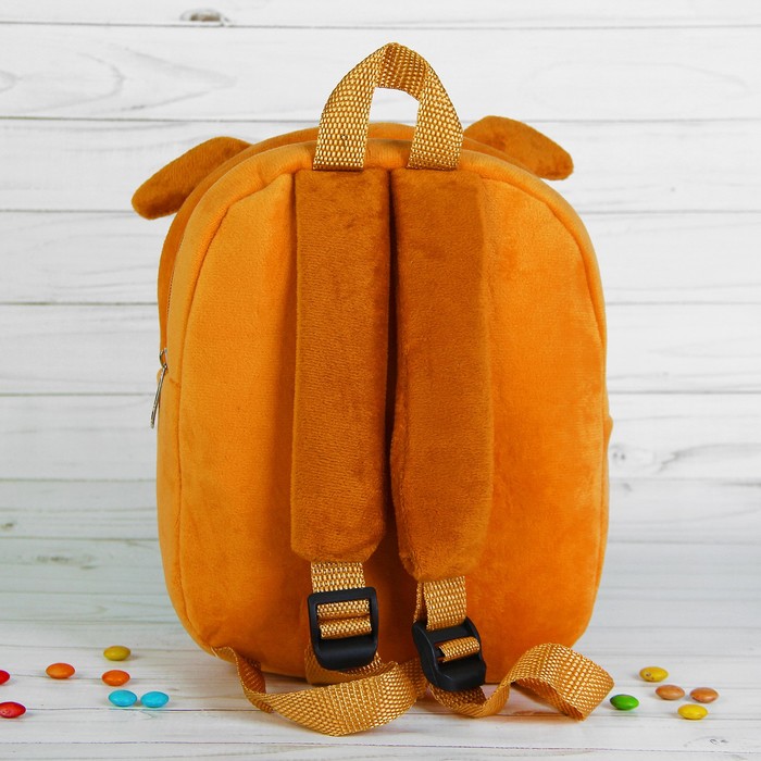 Мягкий рюкзак "Пёсик" рыжий носик