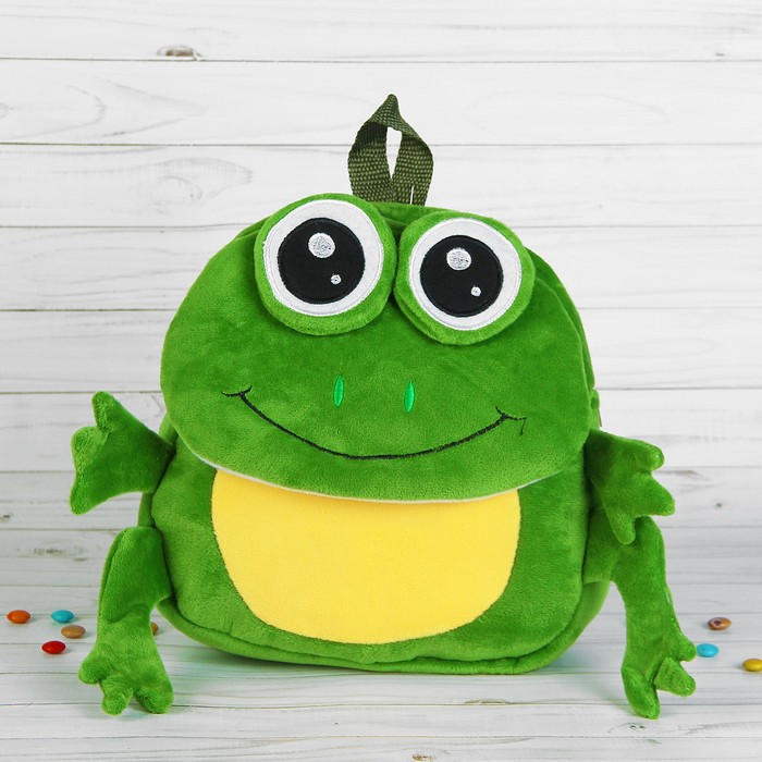 Мягкий рюкзак &quot;Лягушка&quot; большие глазки