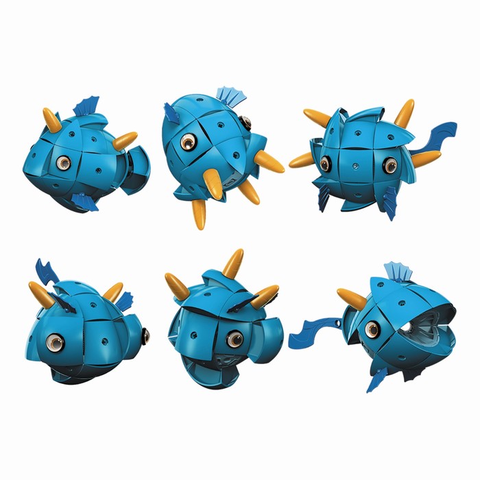 Конструктор магнитный «Морские животные», 72 детали