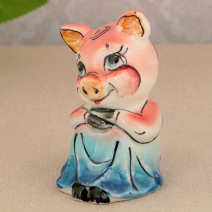 Сувенир «Алёнушка», 8 см, цвет, гжель